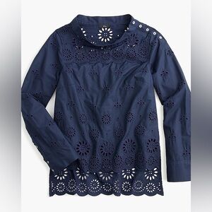 J.Crew Black Lace Detail Women's Top